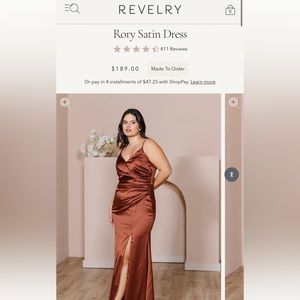 Revelry Bridesmaid Dress - Size 20